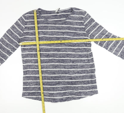 Intuition Women’s Blue Striped Pullover Jumper Size 14/16 3/4 Sleeve