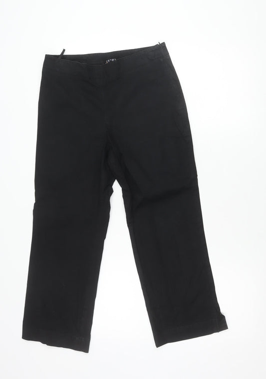 GAP Womens Black Size 10 Straight Chino Cotton Stretch Trousers