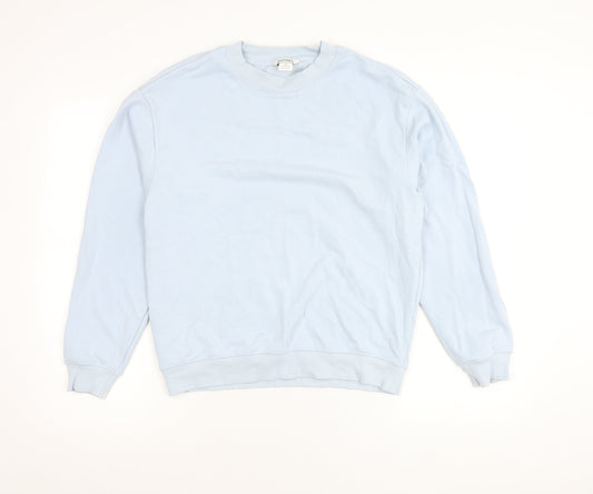 Monki Women’s Blue XS Pullover Sweatshirt Crew Neck Casual