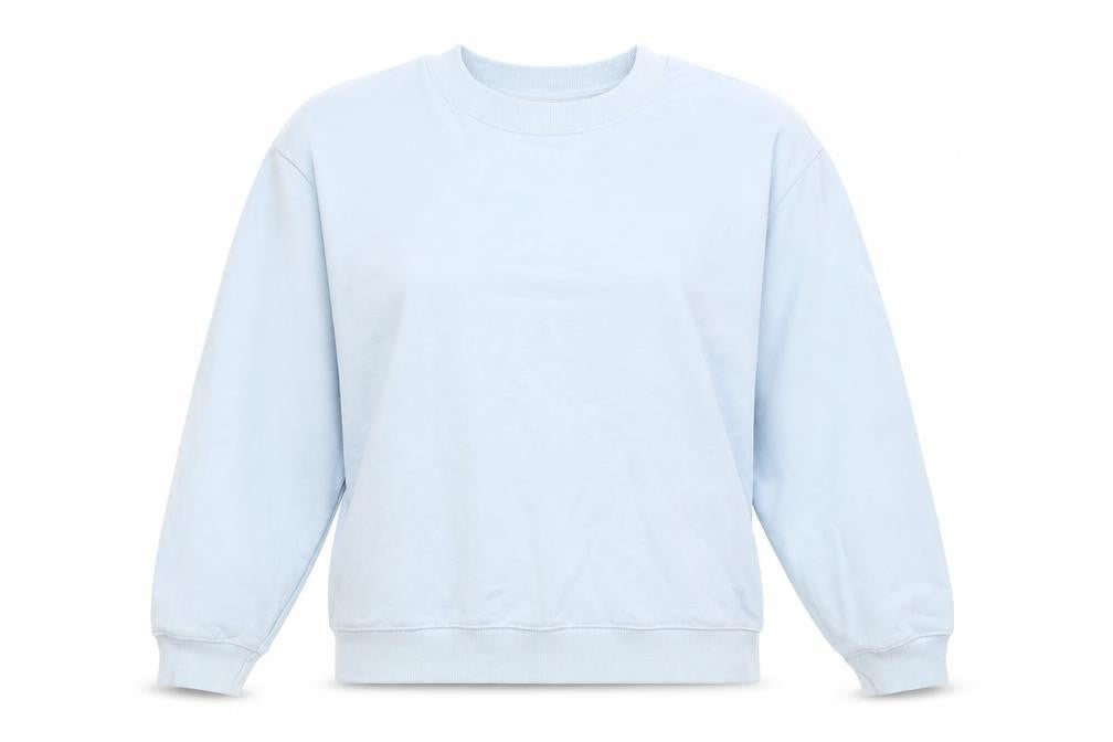 Monki Women’s Blue XS Pullover Sweatshirt Crew Neck Casual