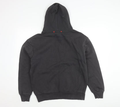 New Balance Mens Black Pullover Hoodie Size M Long Sleeve Graphic