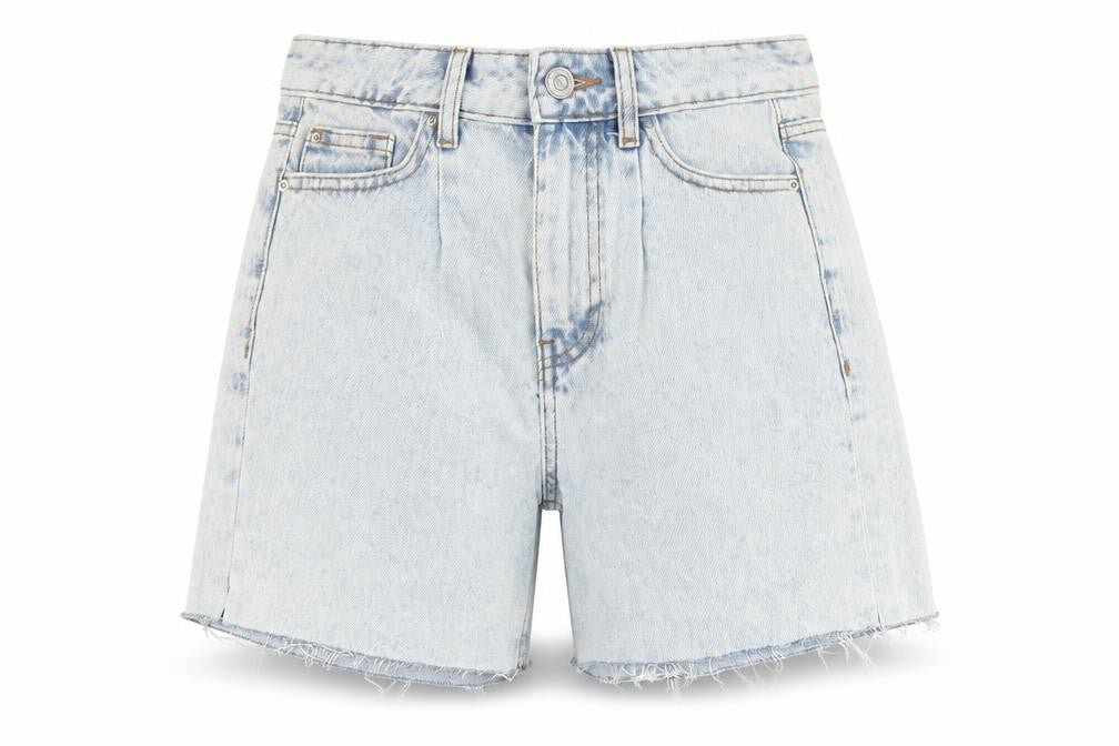 Primark Women’s Blue Denim Cut-Off Shorts Size 6 High Rise