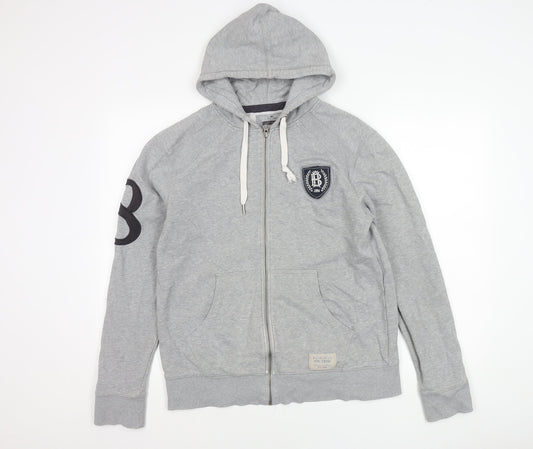 Marks and Spencer Mens Grey Medium Hooded Zip Jacket