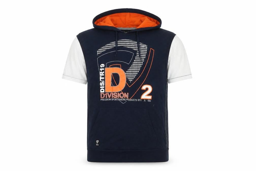 Urban Spirit Men's Blue Graphic Sleeveless Pullover Hoodie M