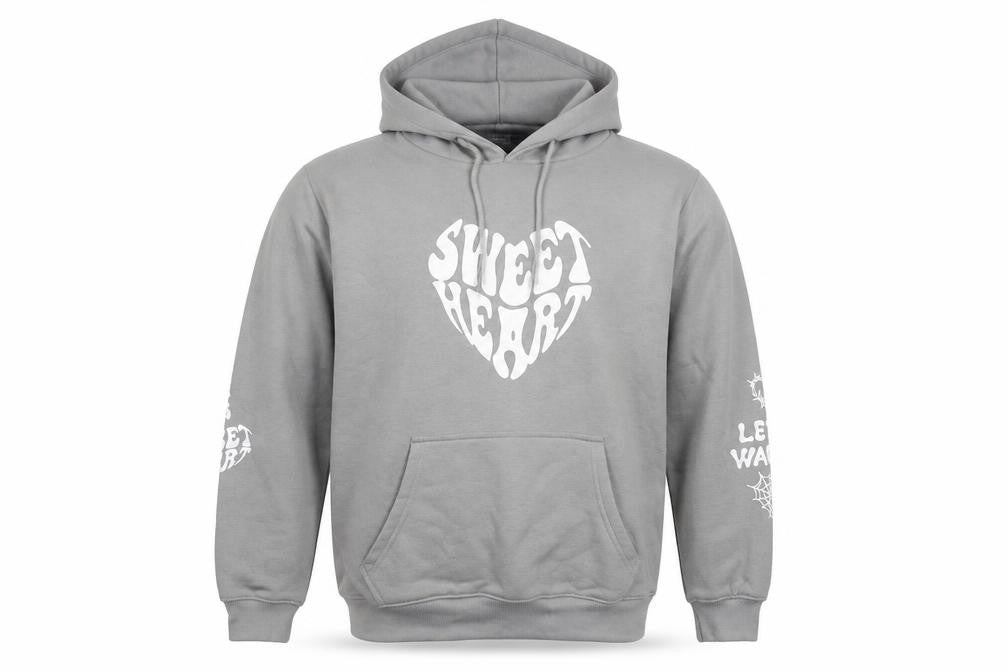 NORTII WEST Men’s Grey Pullover Hoodie M Sweetheart Graphic