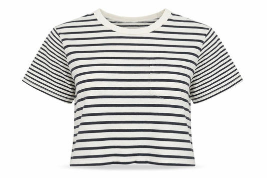 Madewell Womens Striped Cotton T-Shirt Medium Short Sleeve Casual Top
