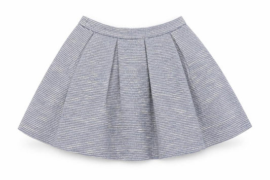 New Look Women’s Blue Tweed A-Line Mini Skirt S Lined Zip