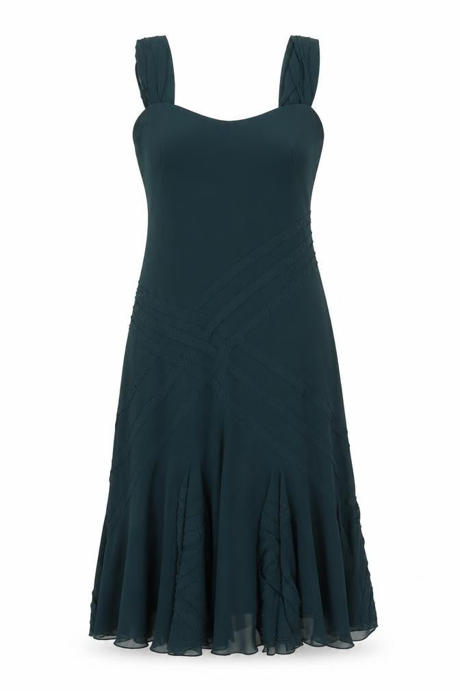 Marks & Spencer Women’s Green Size 10 A-Line Formal Beaded Dress