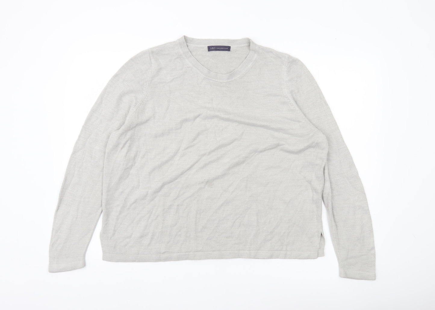 Marks and Spencer Women’s Grey Size 20 Acrylic Knit Jumper