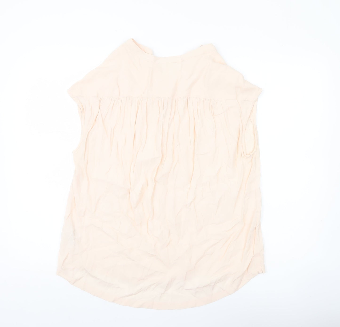 Monsoon Women’s Beige Viscose Sleeveless Blouse UK 14