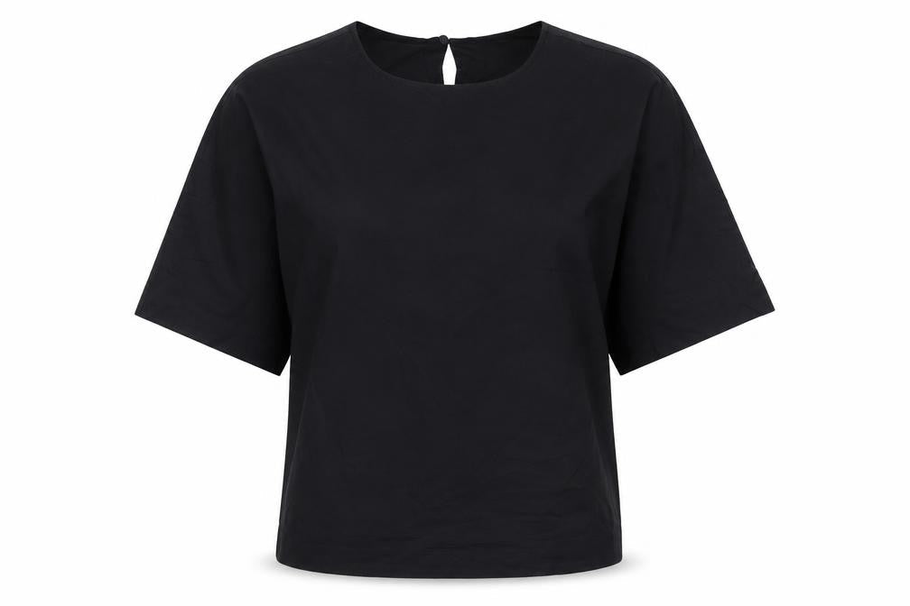 H&M Womens Black Size 10 Blouse Dolman Lace Up Viscose Top