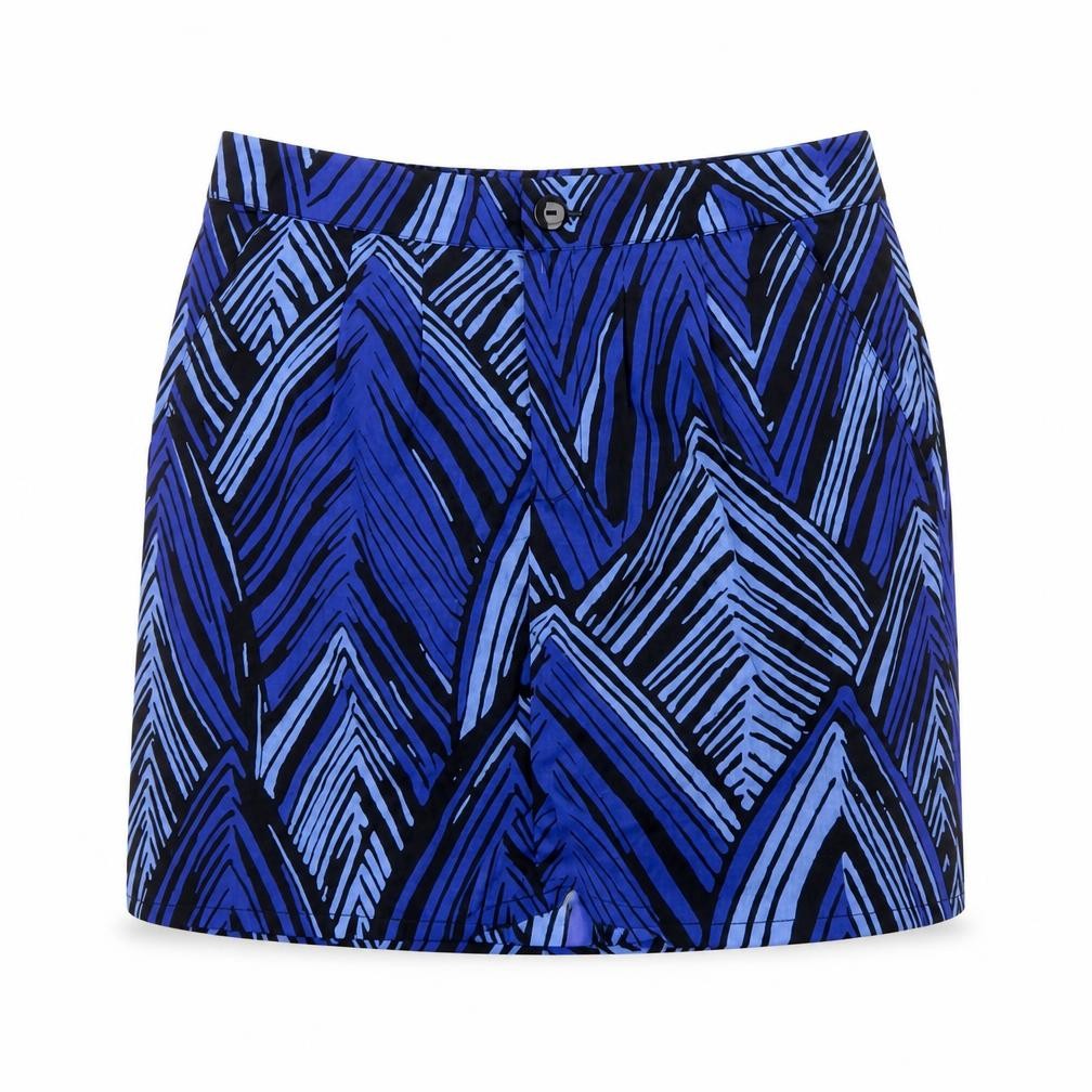 Gap Women’s Blue Geometric Short Skirt Size 10 Polyester