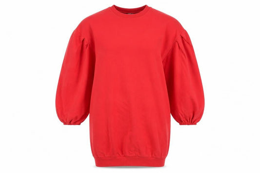 ASOS Womens Red Shift Balloon Sleeve Dress Size 8 Crew Neck