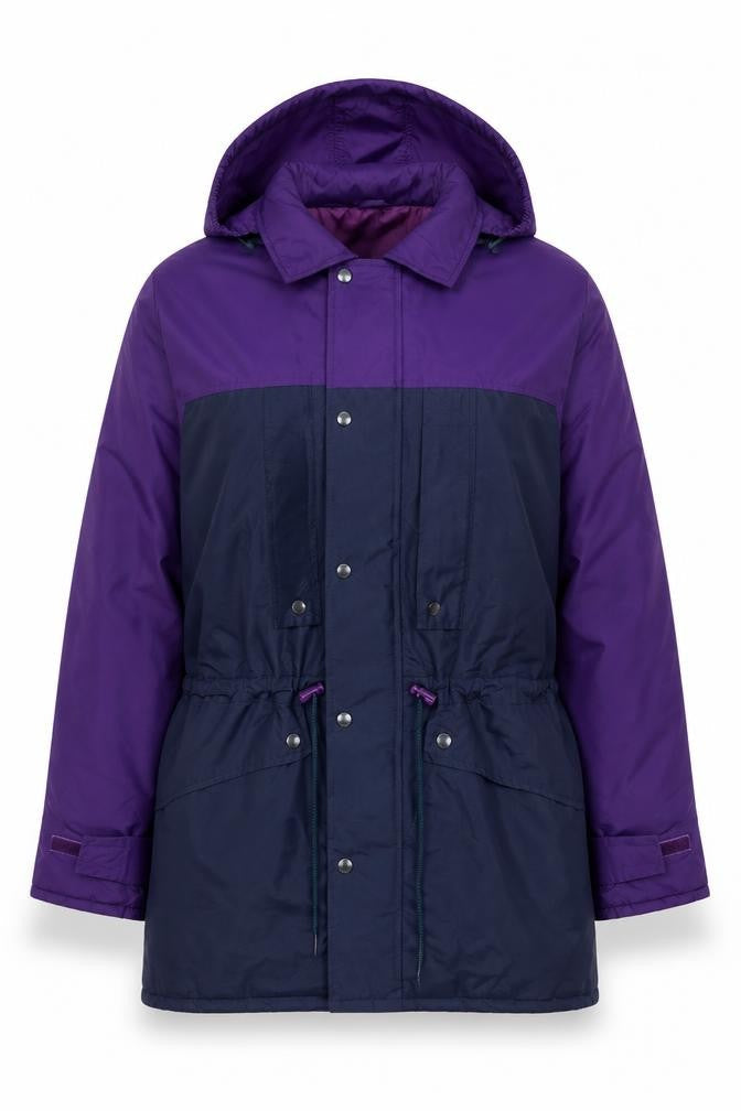 Gelert Women’s Purple Blue Parka Jacket L Hooded Waterproof
