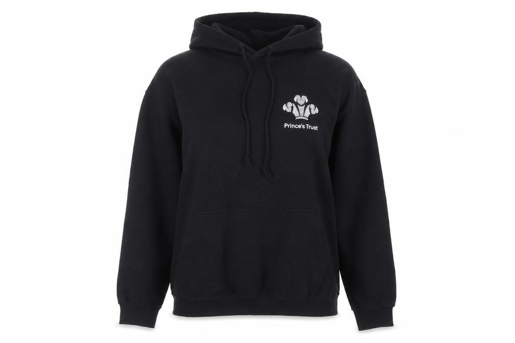 Just Hoods AWDis Women's Black Medium Pullover Hoodie Prince's Trust Logo
