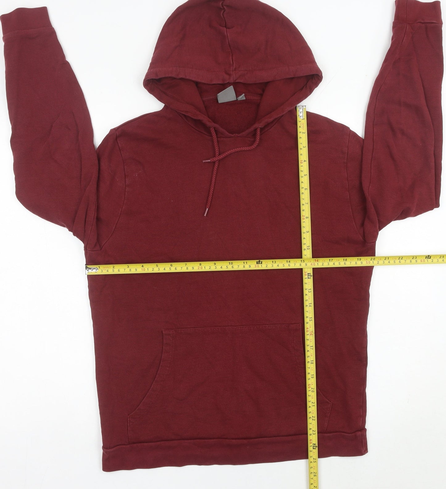 ASOS Men’s Red Pullover Hoodie Small Regular Fit Long Sleeve