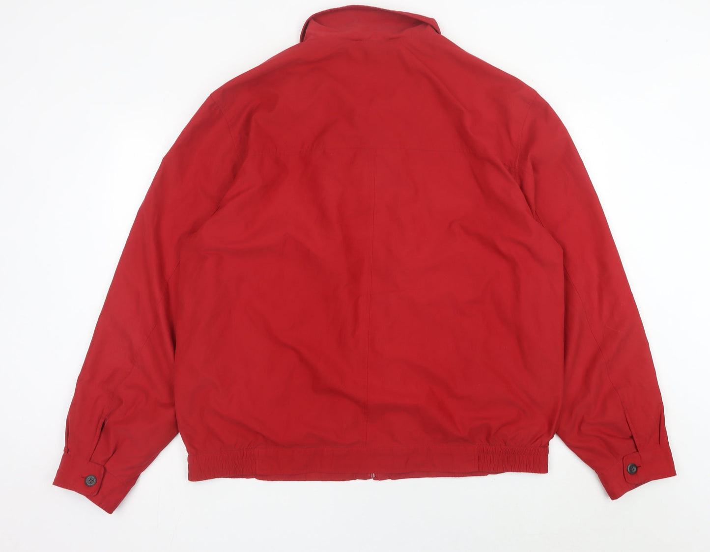 Frank Eden Men's Red Size 46 Polyester Zip Casual Jacket