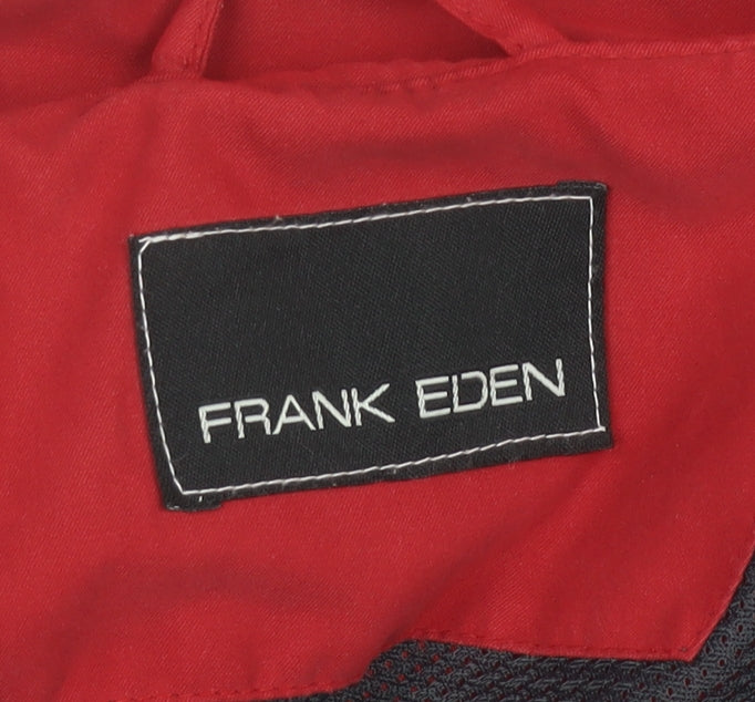 Frank Eden Men's Red Size 46 Polyester Zip Casual Jacket