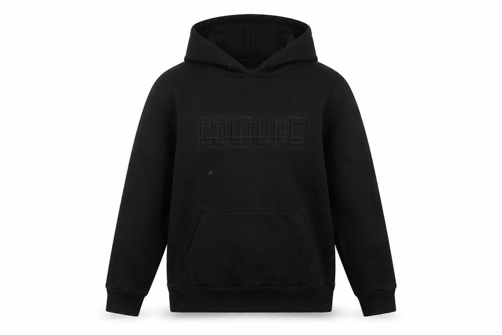 Fresh Couture Mens Black Pullover Hoodie M Logo Graphic Cotton Blend