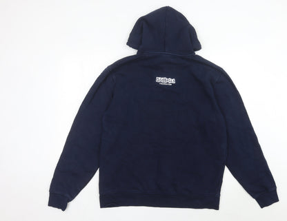 Stanley/Stella Mens Blue Pullover Hoodie XL with Logo and Pockets