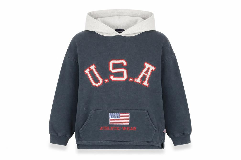 USA Sport Kids Blue Pullover Hoodie 7 Years Unisex Athletic Wear