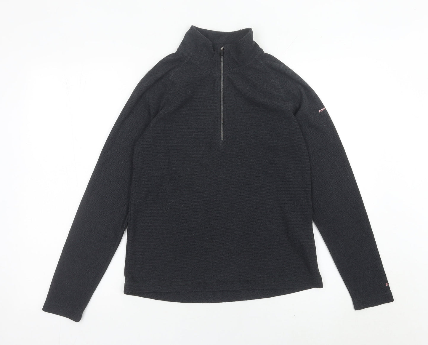 Trespass Womens Black UK 10 Small 1/2 Zip Fleece Sweatshirt