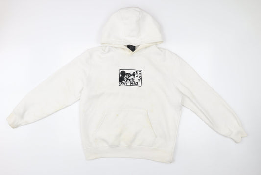 Disney Keith Haring Men’s White Hoodie M Pullover Graphic Print