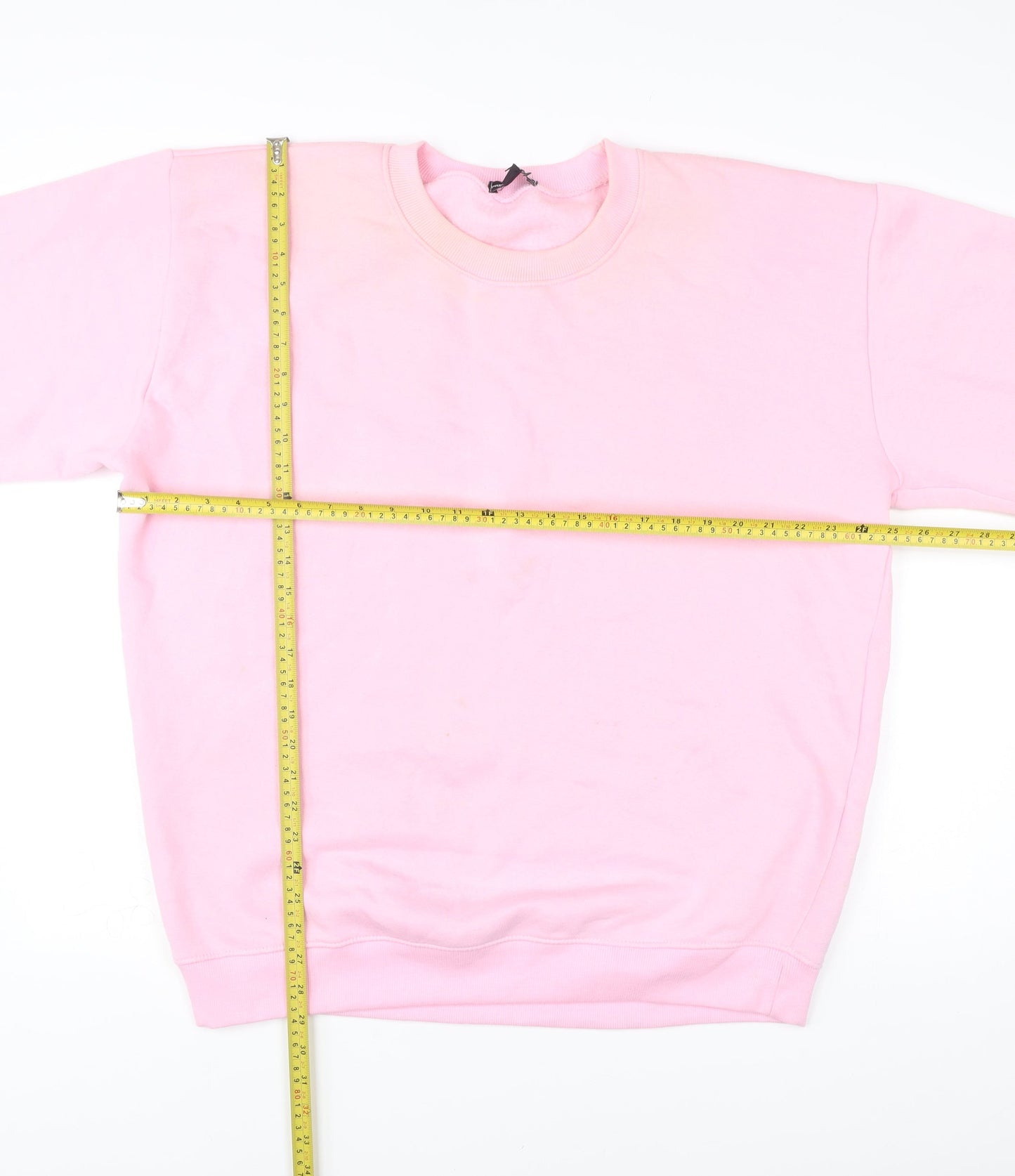 PrettyLittleThing Unisex Pink L Pullover Sweatshirt Crew Neck