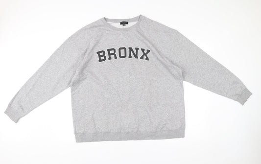 New Look Curves Women’s Grey Bronx Sweatshirt UK 18 Long Sleeve