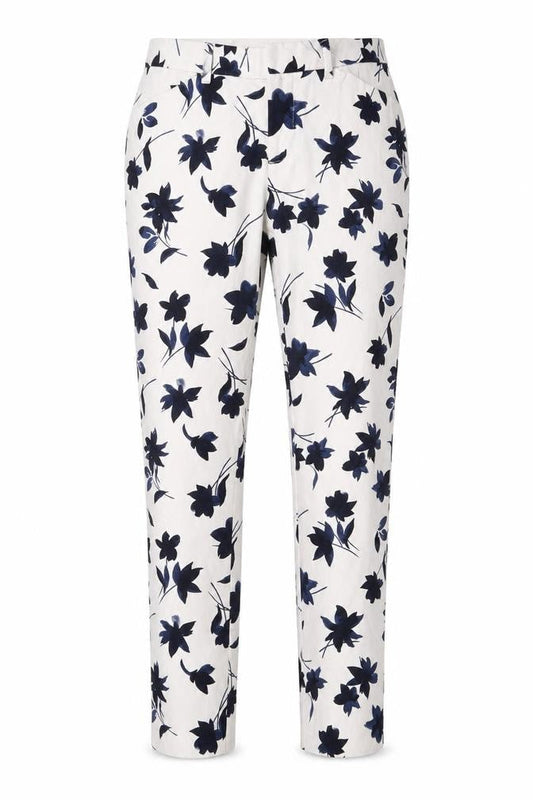 Gap Womens White Floral Skinny Ankle Trousers Size 10