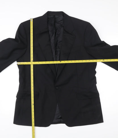 Berwin & Berwin Men’s Black Wool Blazer Jacket 42R Notch Lapel