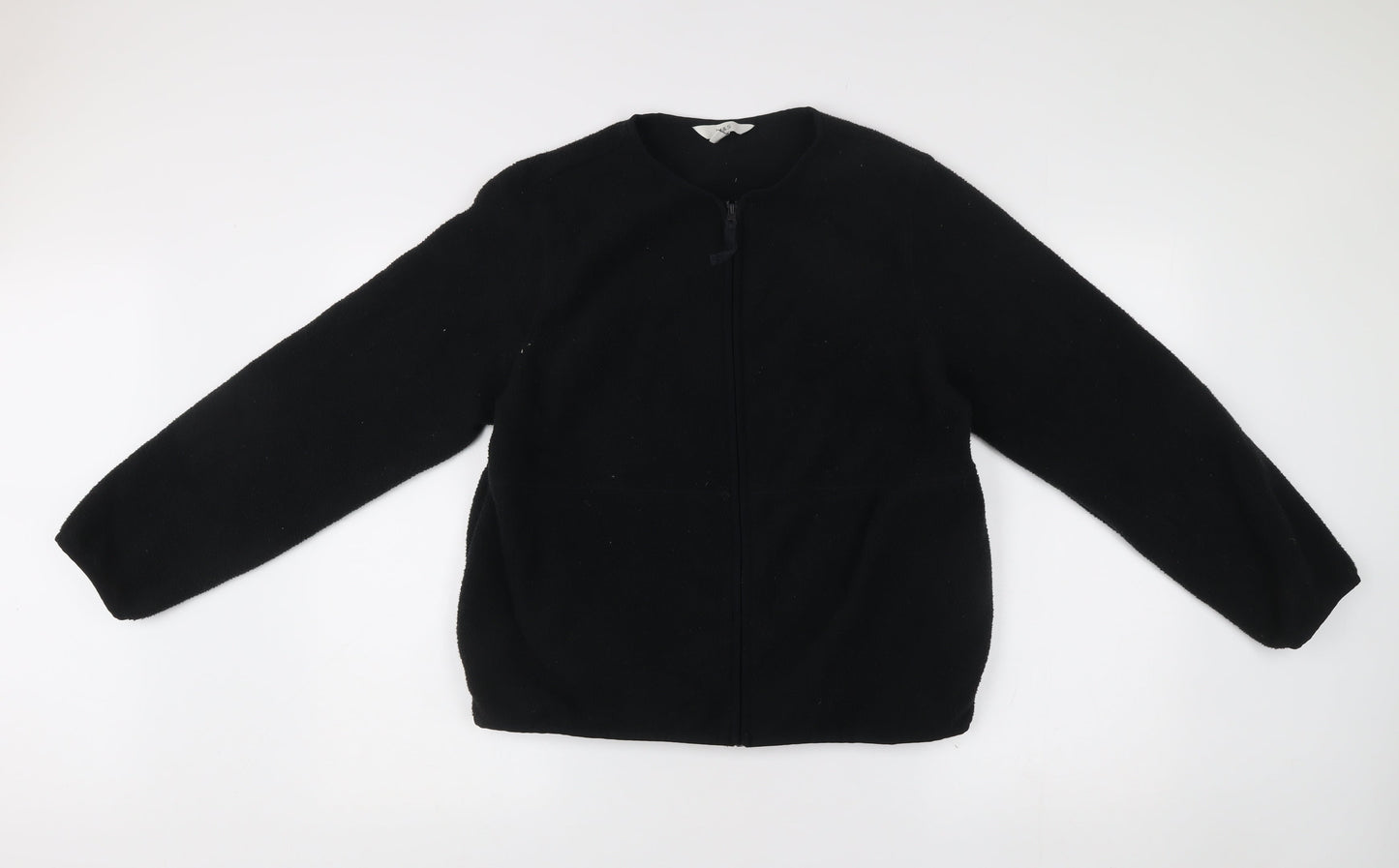 Marks & Spencer Women’s Black M Fleece Zip Jacket Regular Fit