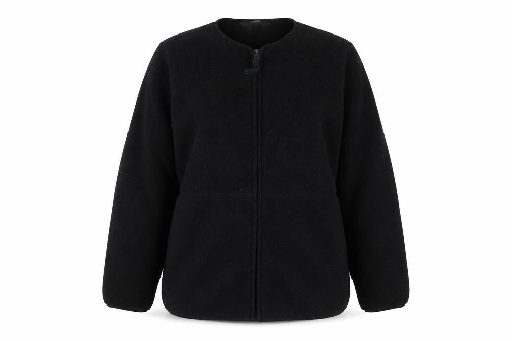 Marks & Spencer Women’s Black M Fleece Zip Jacket Regular Fit