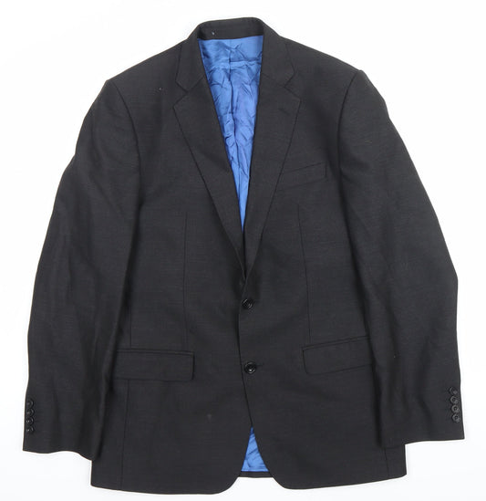 Magee Men’s Grey 38R Wool Blend Regular Fit Suit Jacket