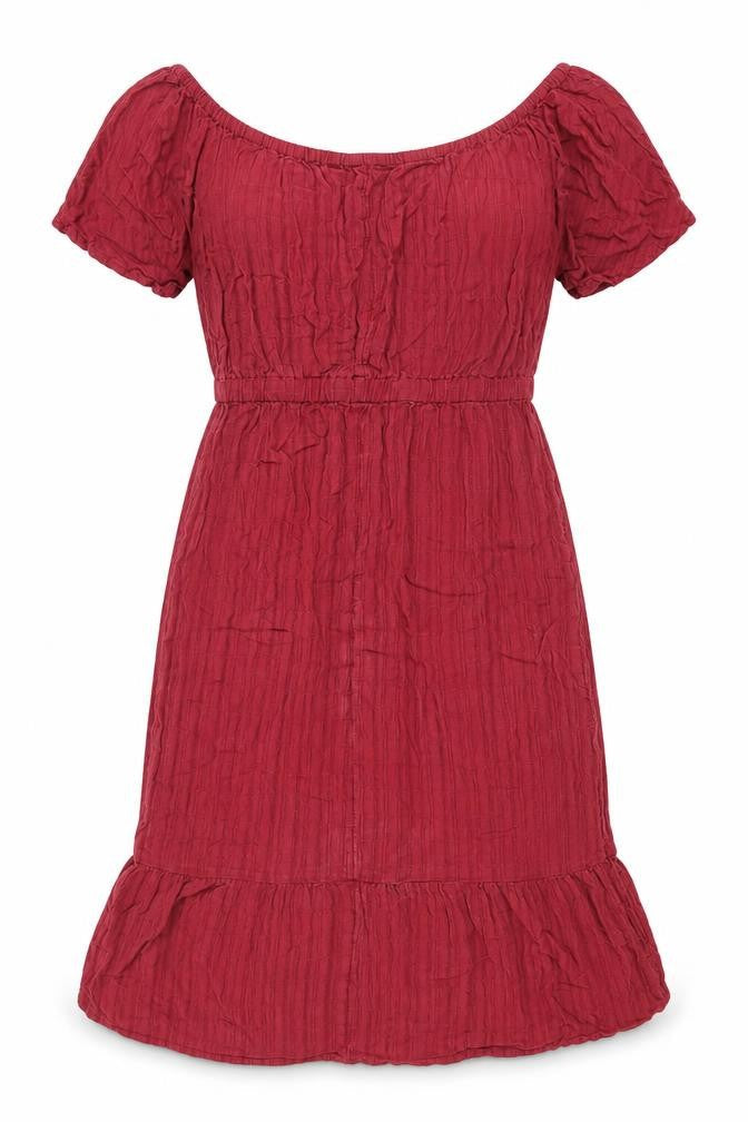 Next Women’s Red A-Line Short Sleeve Scoop Neck Dress Size 8