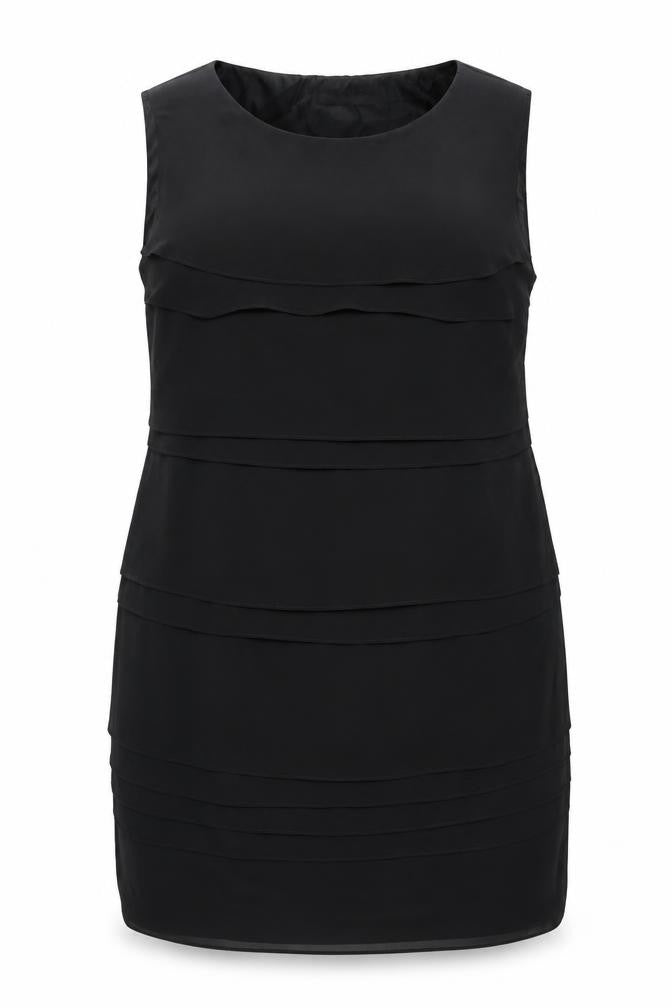 Debenhams Womens Black Size 20 Sleeveless Sheath Dress Classic Knee Length