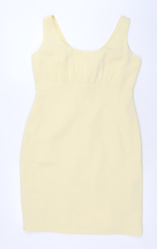 Precis Petite Women Beige Size 12 Sheath Knee Length Sleeveless Dress