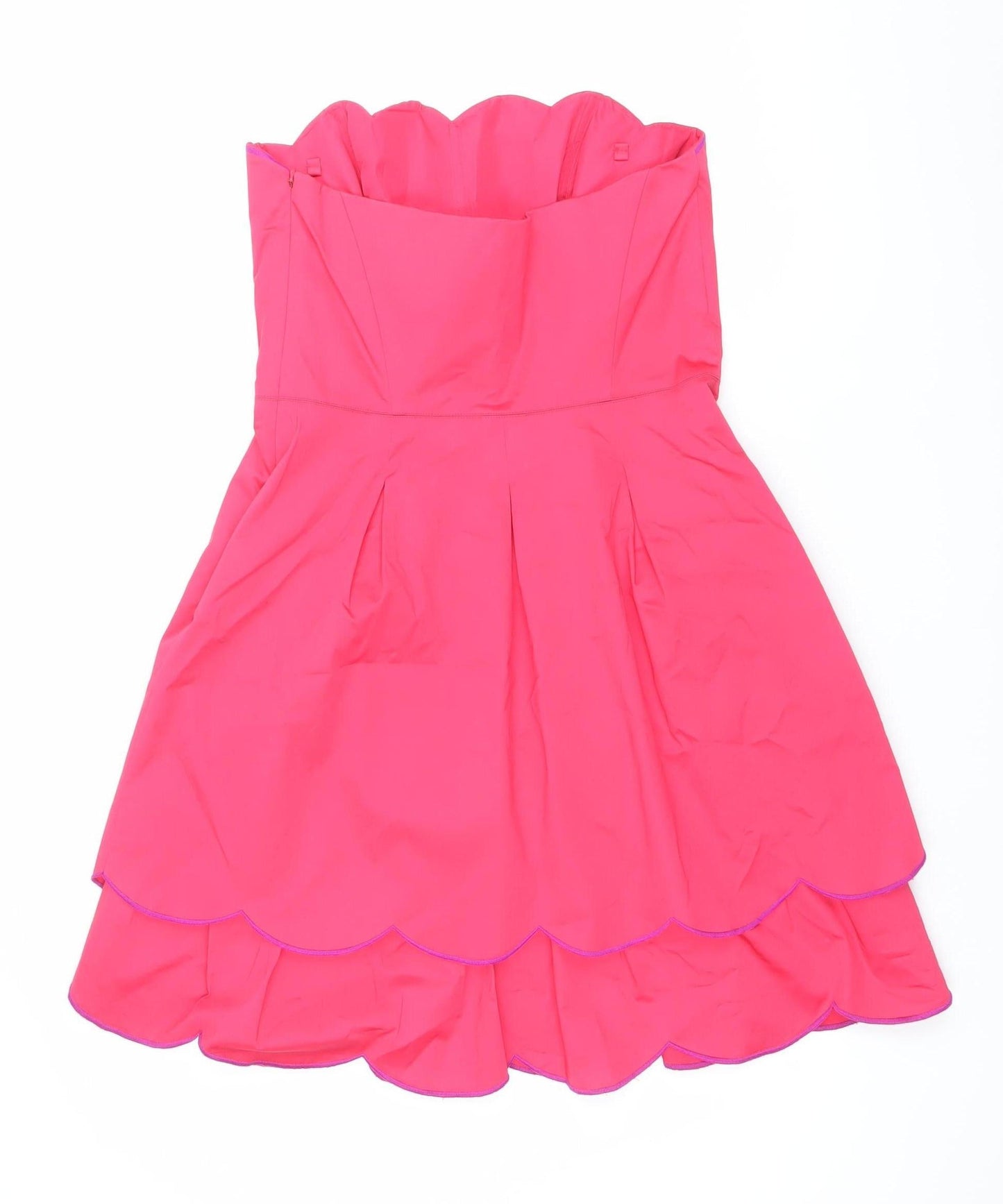 Ted Baker Women Pink Strapless A-Line Short Dress Size 12