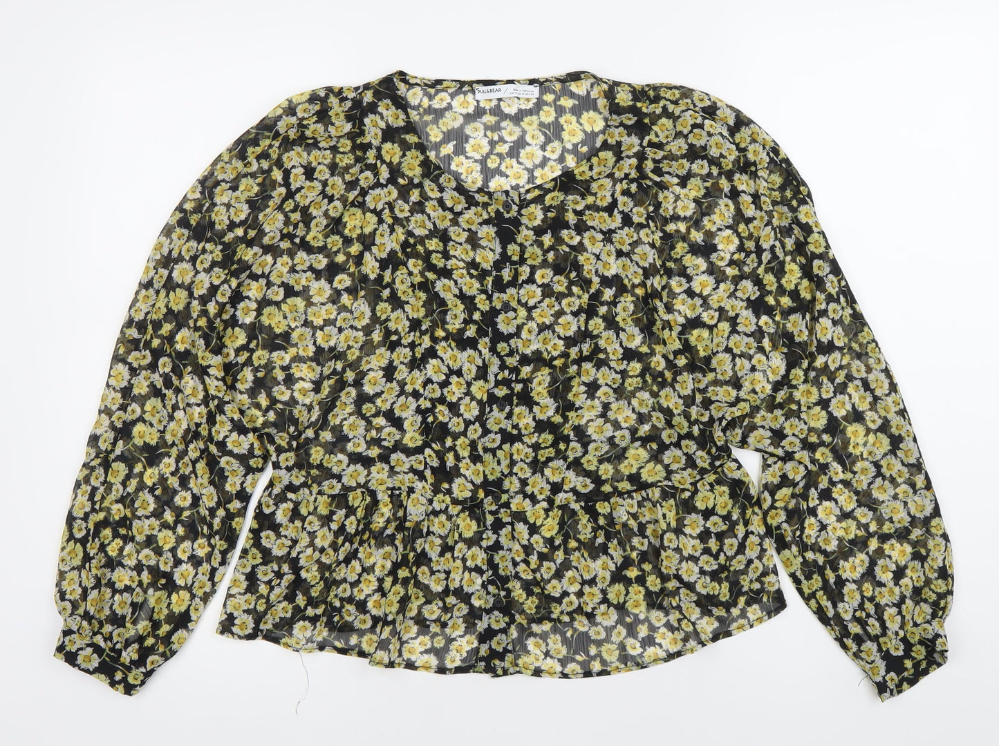Pull&Bear Women’s Multicoloured Floral Tunic Blouse Size 12