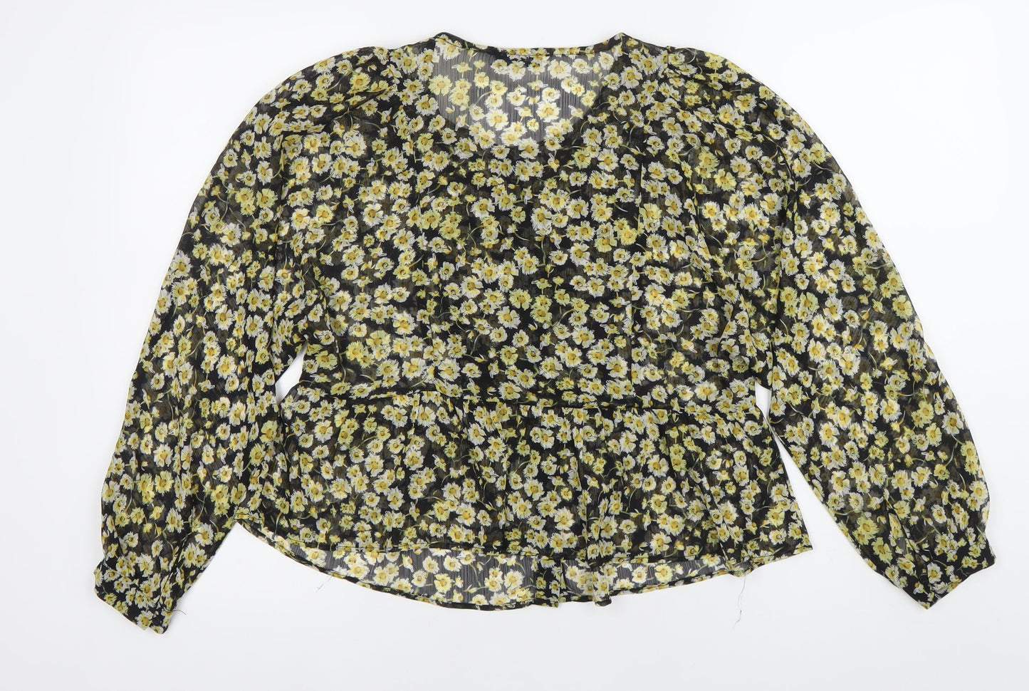 Pull&Bear Women’s Multicoloured Floral Tunic Blouse Size 12