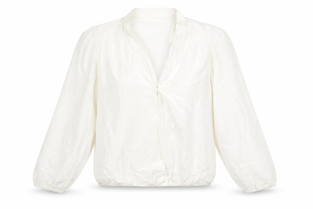 NAF NAF Women’s White Long Sleeve Wrap Blouse Size 12