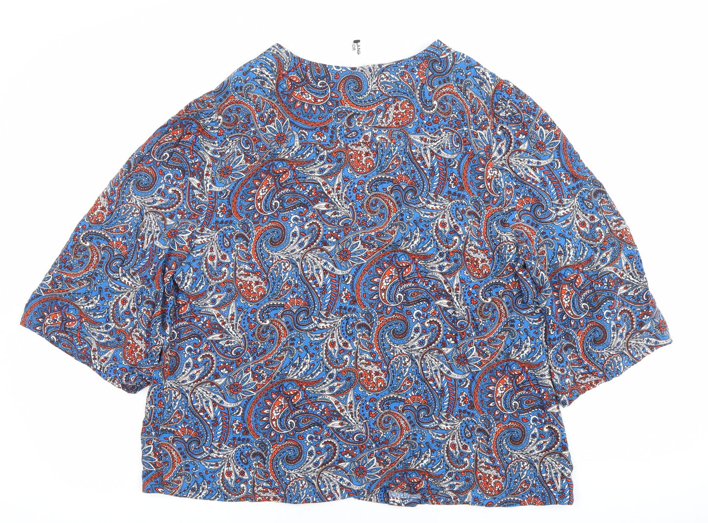 AND/OR Women’s Multicoloured Paisley Viscose Button-Up Blouse Size 12