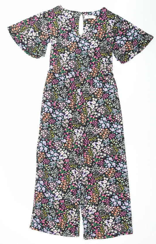 TU Women’s Multicoloured Floral Wide Leg Jumpsuit Size 4