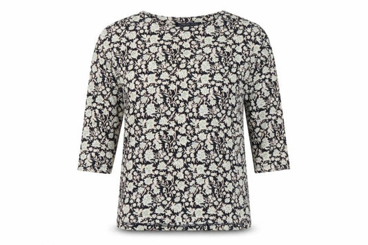 Marks & Spencer Women’s Floral Blouse Navy Mix Size 12 Tunic Top