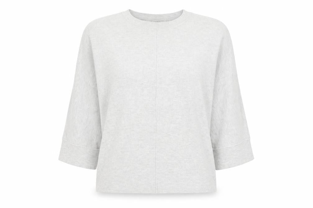 Sweewë Paris Womens Grey S Pullover Jumper 3/4 Sleeve Knit