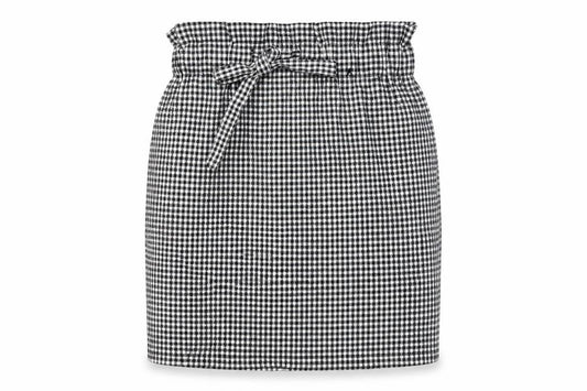 ORSAY Women’s Black Checked XS Pencil Skirt With Bow Tie Waist