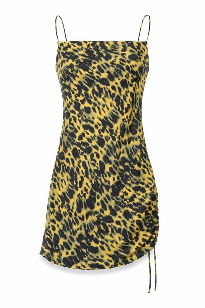Topshop Women’s Multicoloured Leopard Print Mini Slip Dress UK 6