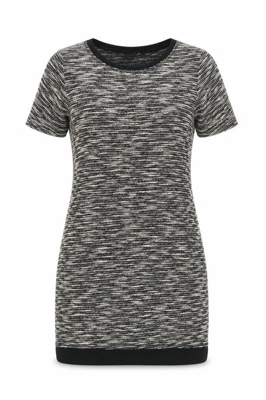 Marks & Spencer Women Grey Size 12 T-Shirt Dress Short Sleeve