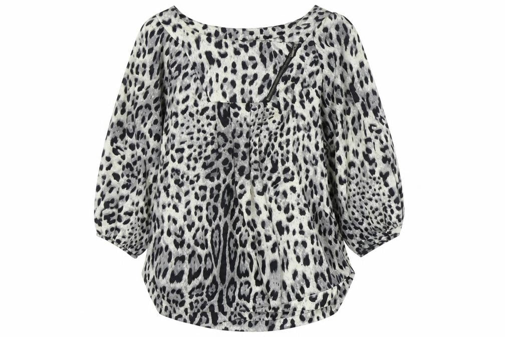 Luxzuz Women’s Multicoloured Animal Print Blouse Size 14 Tunic Style