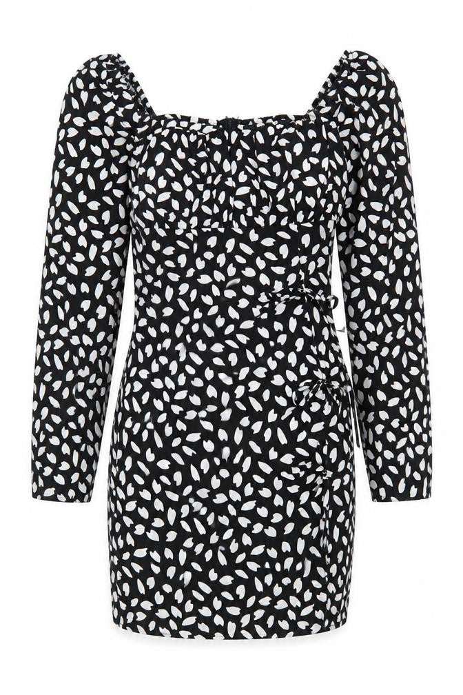 PRETTYLITTLETHING Women’s Black Size 14 Bodycon Mini Dress Ruched